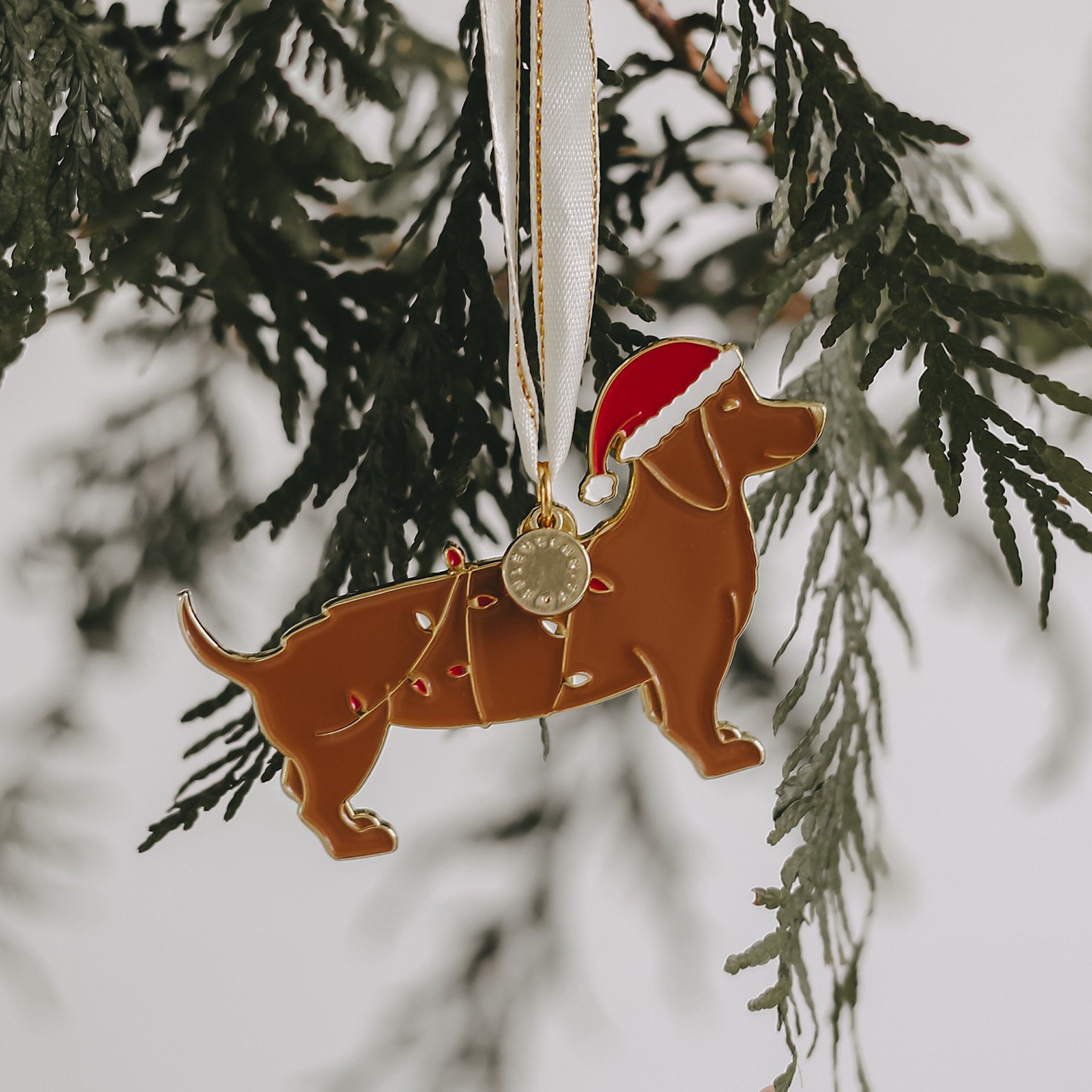 Eulenschnitt - Baumschmuck Weihnachtsdackel