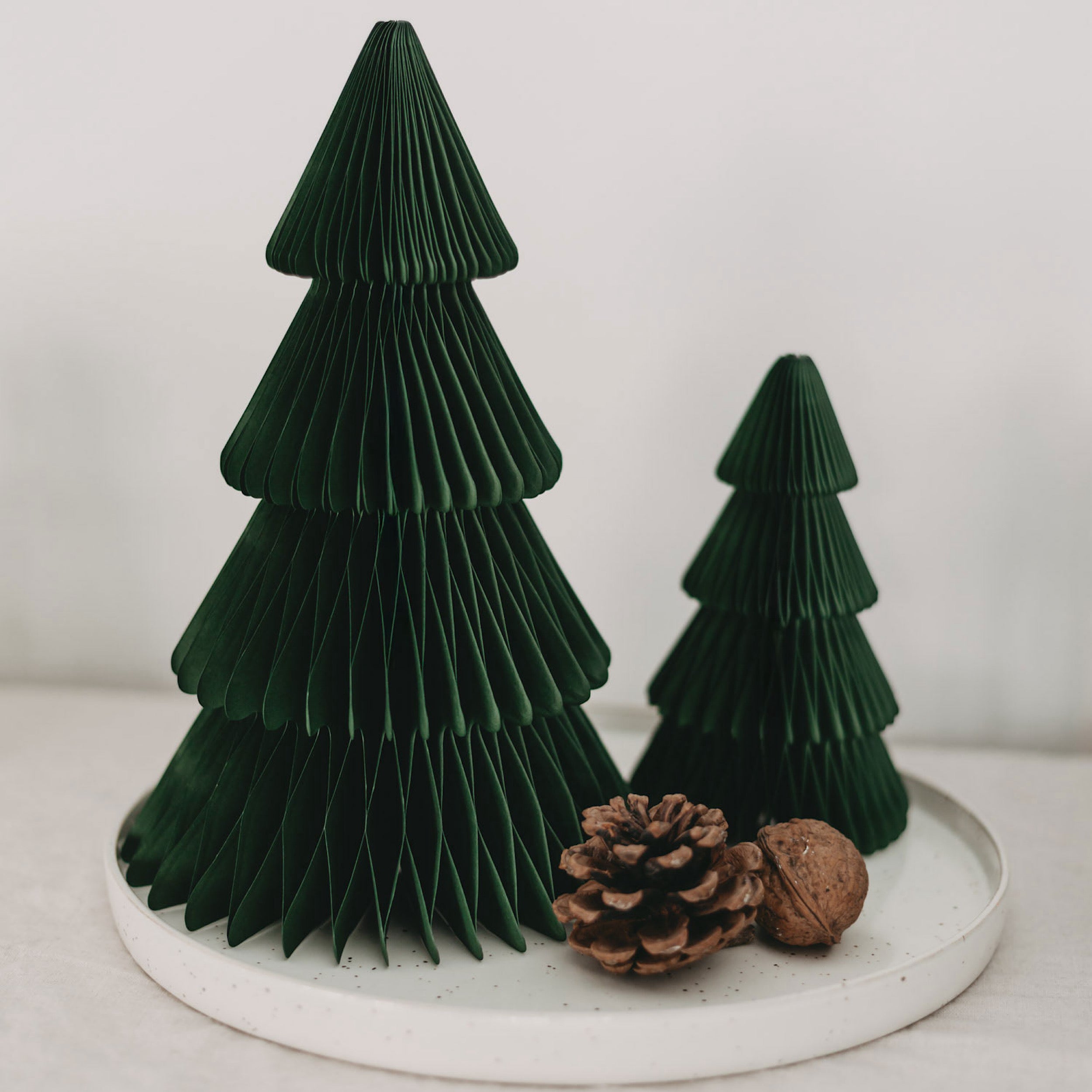 Eulenschnitt - Papiertanne 2er Set dunkelgrün