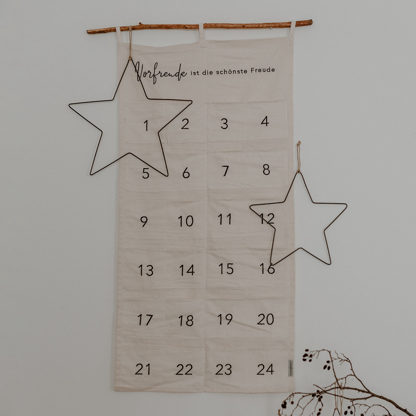 Eulenschnitt - Adventskalender Vorfreude Creme