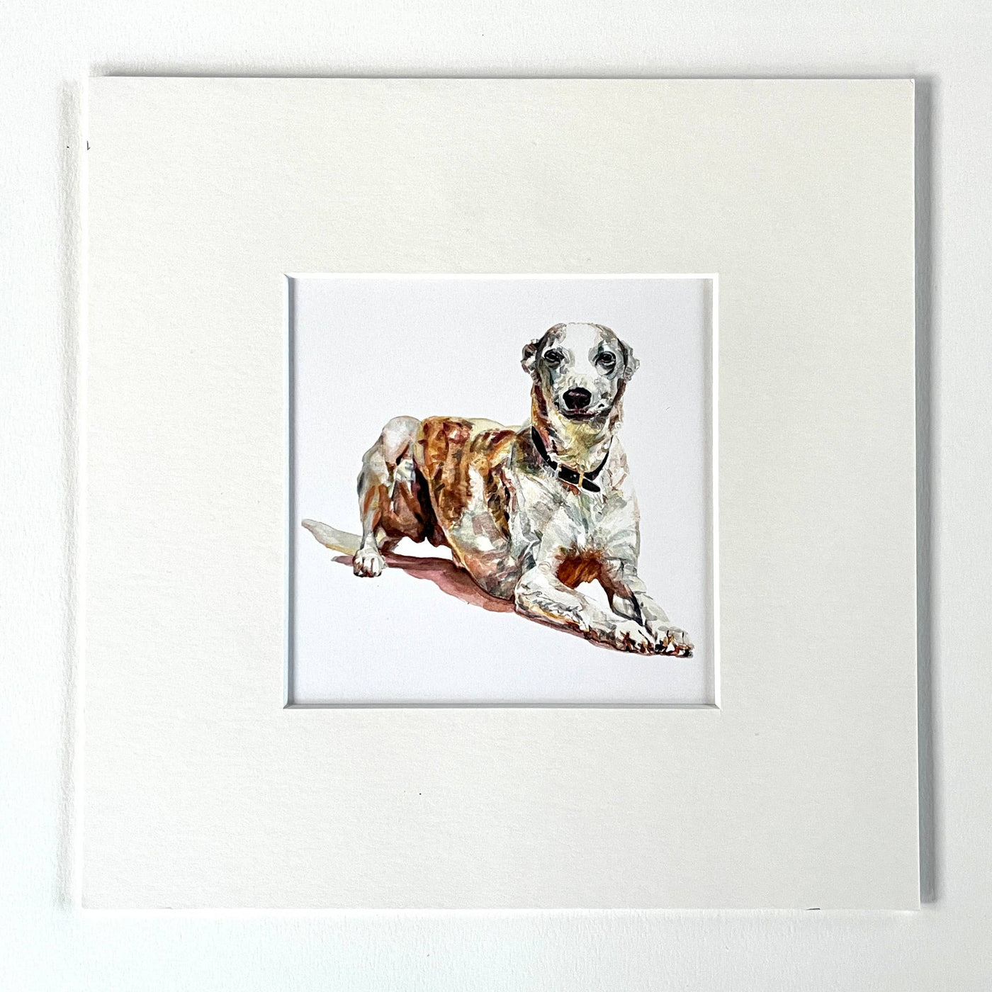 Susel & Co Whippet - Quadratischer Kunstdruck