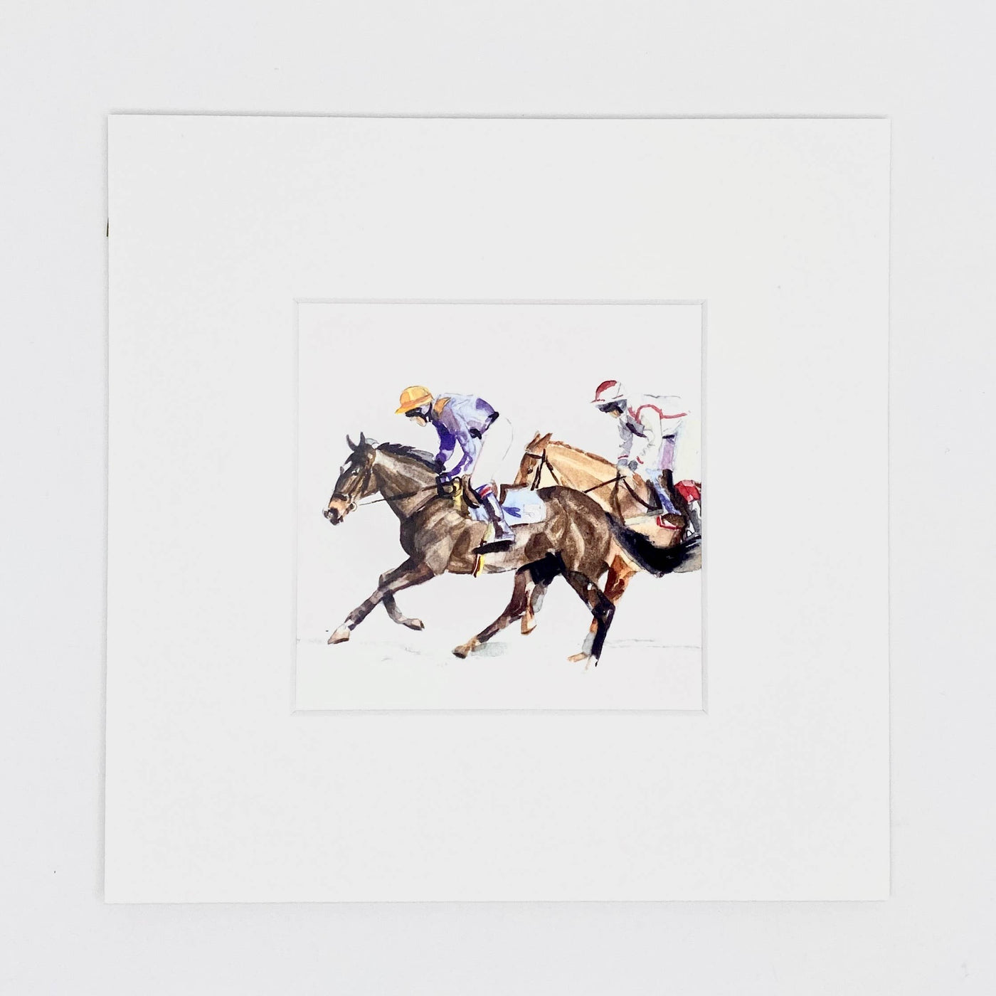 Susel & Co Race Day - Quadratischer Kunstdruck