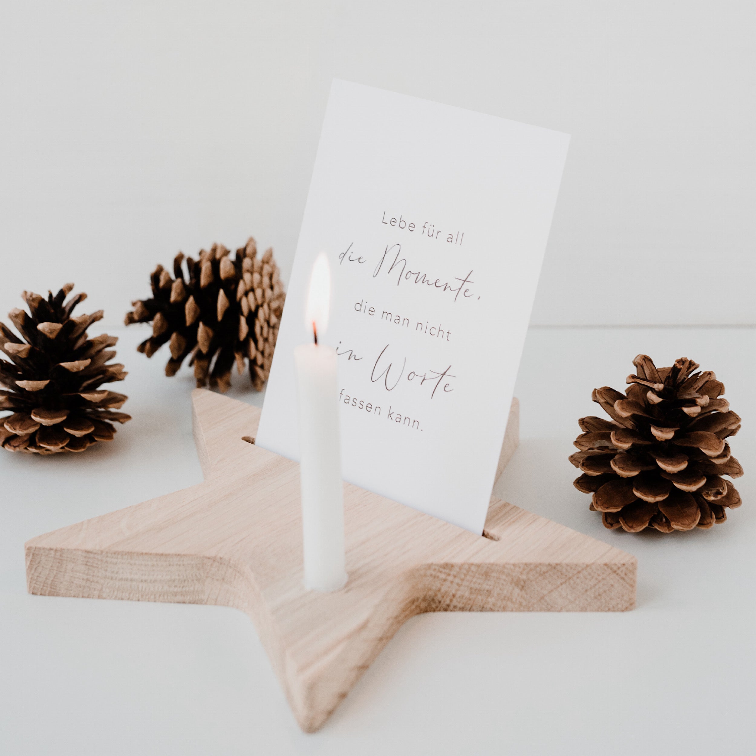 Eulenschnitt - Karten- und Kerzenhalter Stern