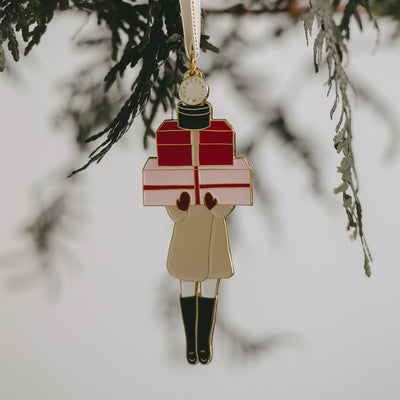 Eulenschnitt - Baumschmuck Weihnachtsmädchen
