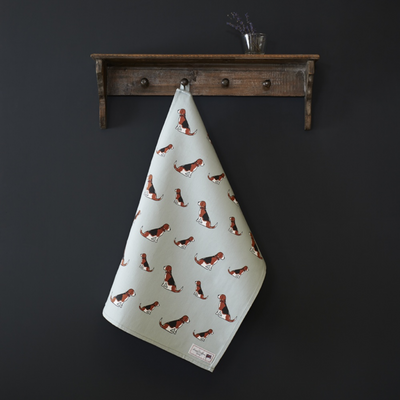 Organic Tea Towel - Beagle
