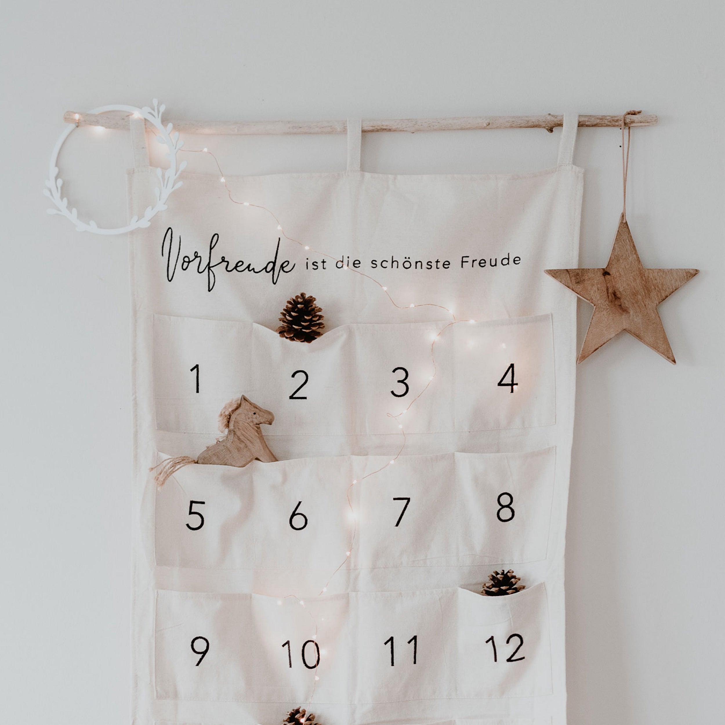 Eulenschnitt - Adventskalender Vorfreude Creme