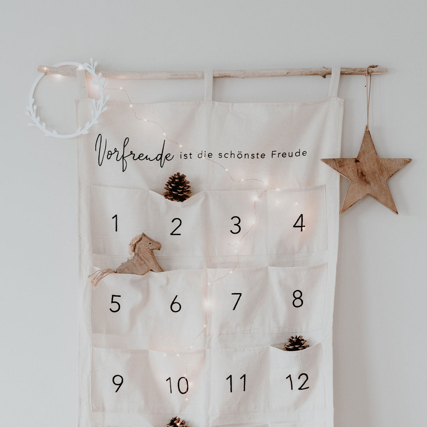 Eulenschnitt - Adventskalender Vorfreude Creme