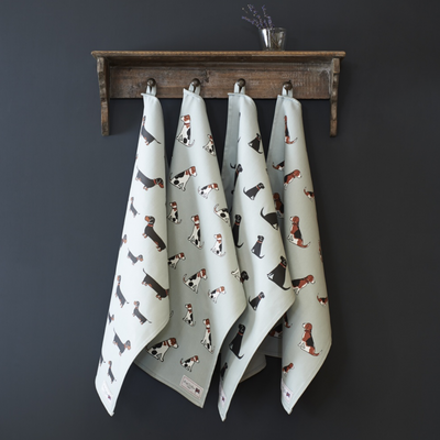 Organic tea towel - Border Collie