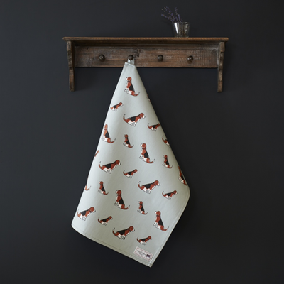 Organic Tea Towel - Beagle