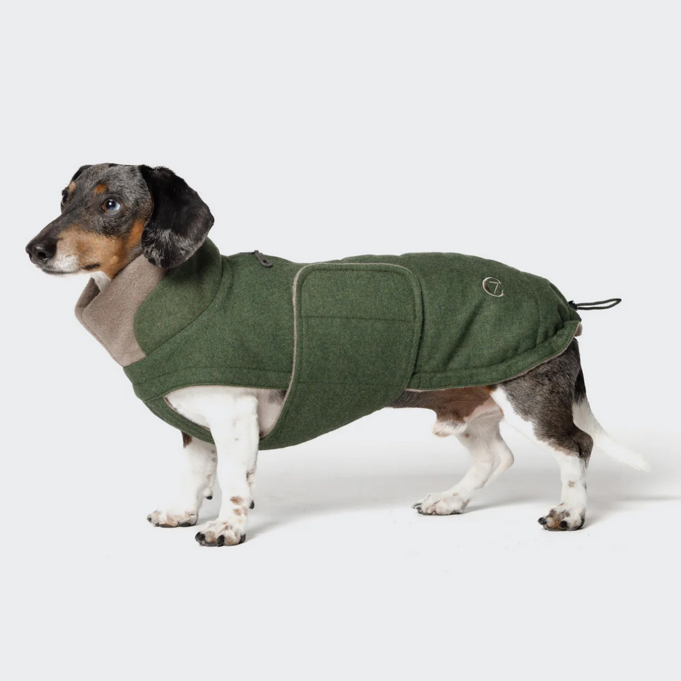 CLOUD7 Hundemantel Brooklyn Flannel Dackel Fern Green – SALE