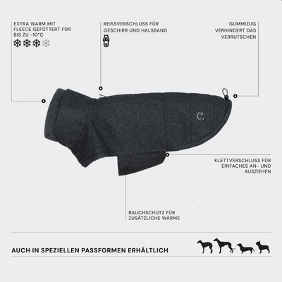 CLOUD7 Hundemantel Brooklyn Flannel Dackel Fern Green – SALE