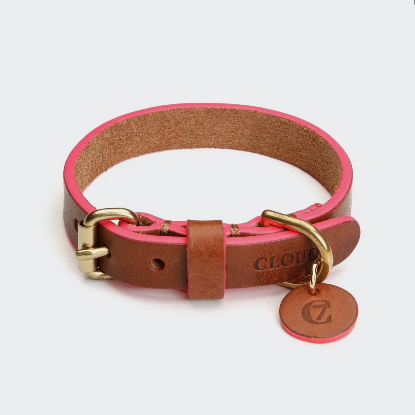 Cloud7 Hundehalsband Prince Park Cognac/Pink – SALE
