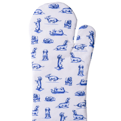 Heinen Delfts Blauw - Ofenhandschuh Dackel Nhaan