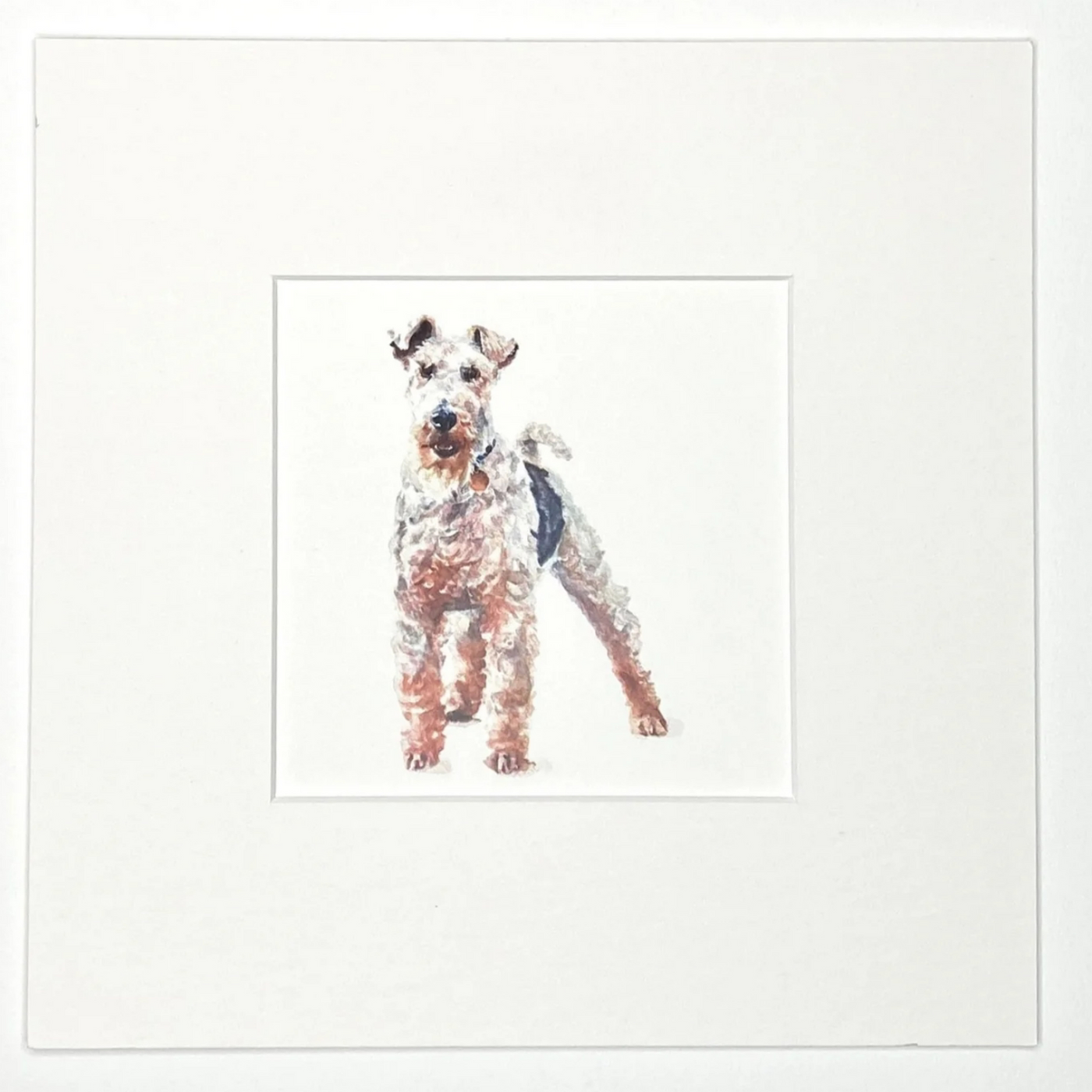 Susel & Co Fox Terrier - Quadratischer Kunstdruck