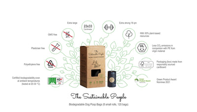 The Sustainable People - Biodegradable dog waste bags