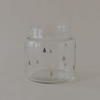 Eulenschnitt - Vase aus Glas Tannen (mittel)