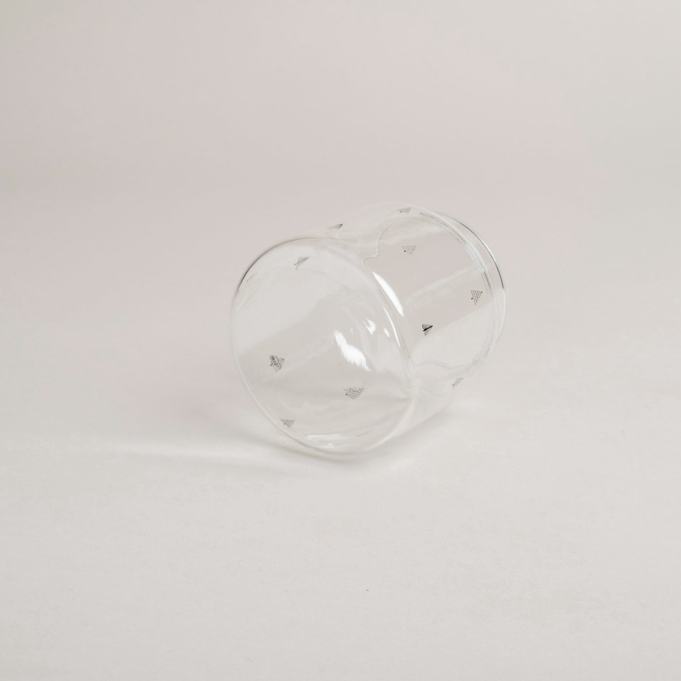 Eulenschnitt - Vase aus Glas Tannen (mittel)