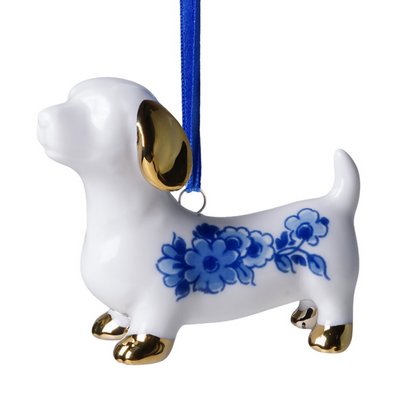 Heinen Delfts Blauw - Christmas Ornament Dachshund