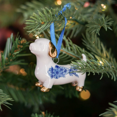 Heinen Delfts Blauw - Christmas Ornament Dachshund
