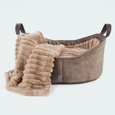 Hundedecke Webpelz Leopold's Anthrazit Taupe