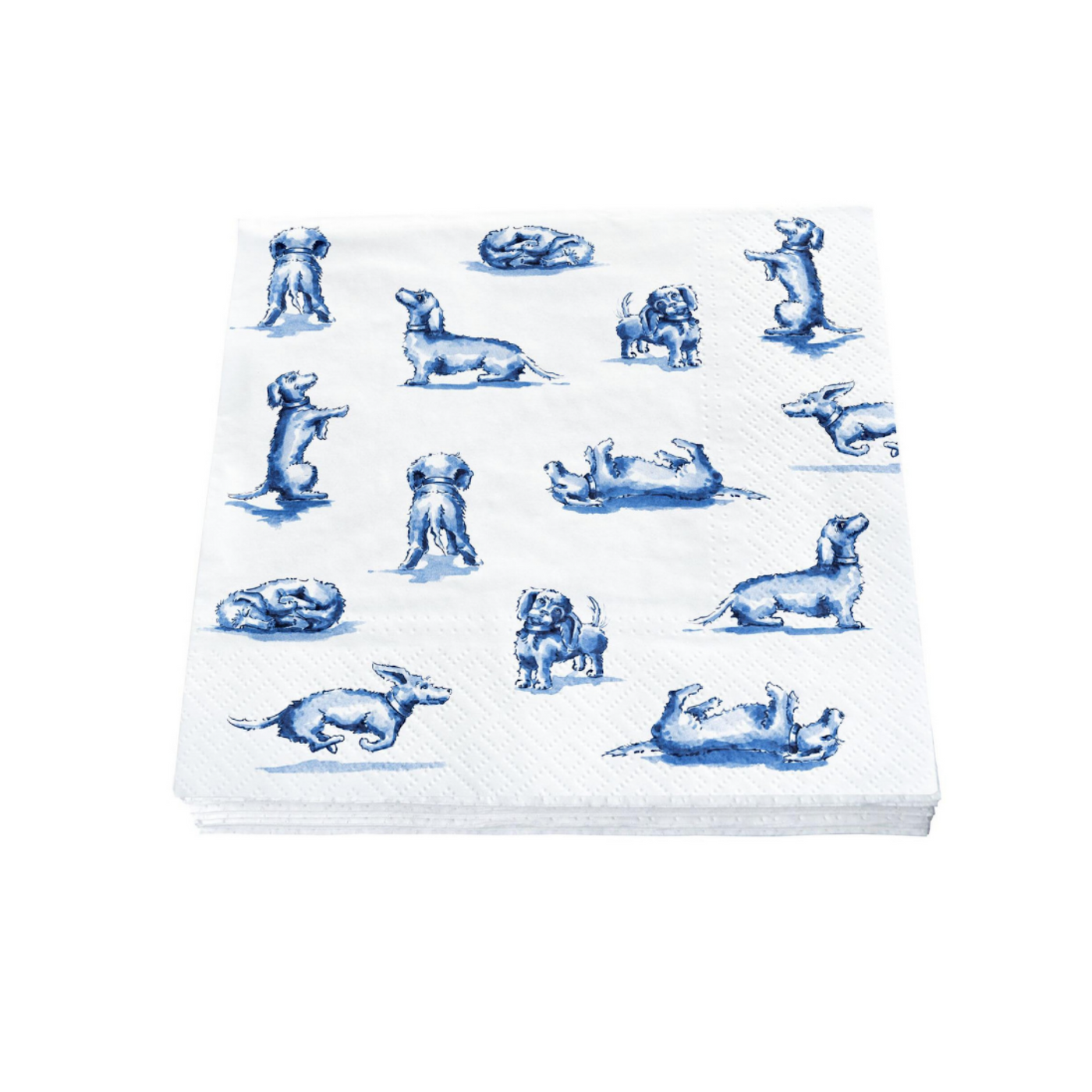 Heinen Delfts Blauw - Servietten Dackel Nhaan